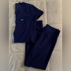 Navy Blue Figs Scrub Set | XS